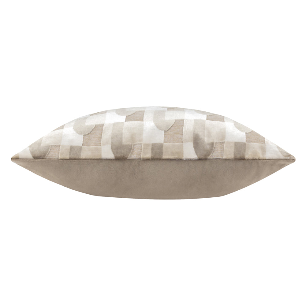 Keela Cut Velvet Cushion Natural