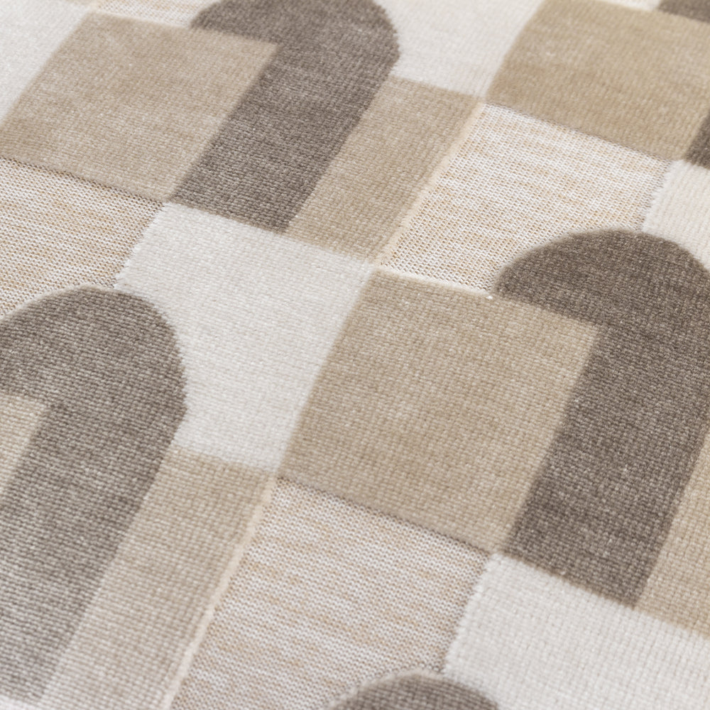 Keela Cut Velvet Cushion Natural