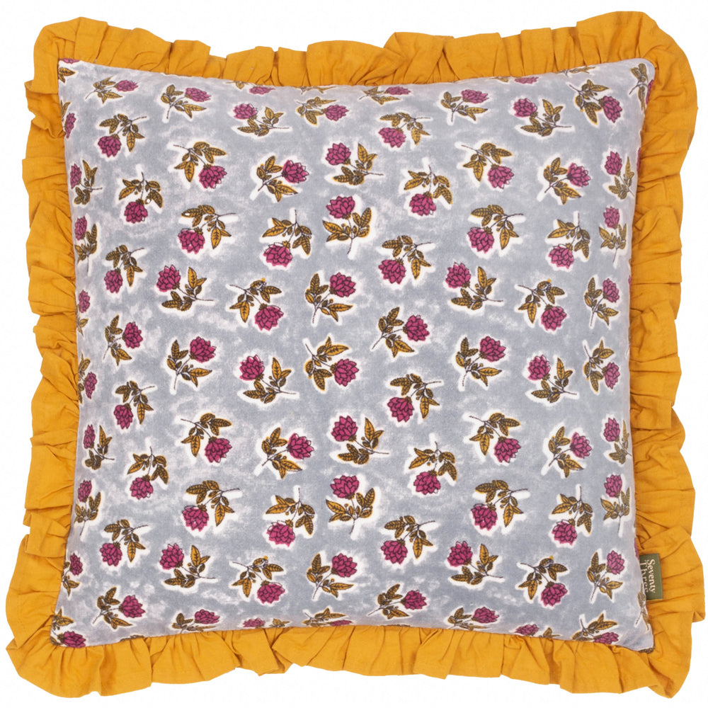 Kemble Printed Cushion Delph Blue/Gold