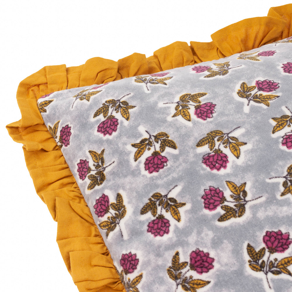 Kemble Printed Cushion Delph Blue/Gold