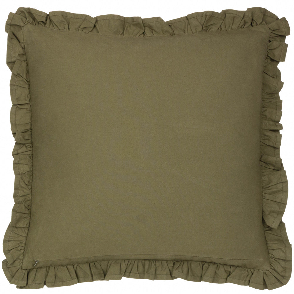 Kemble Printed Cushion Gold/Hunter Green
