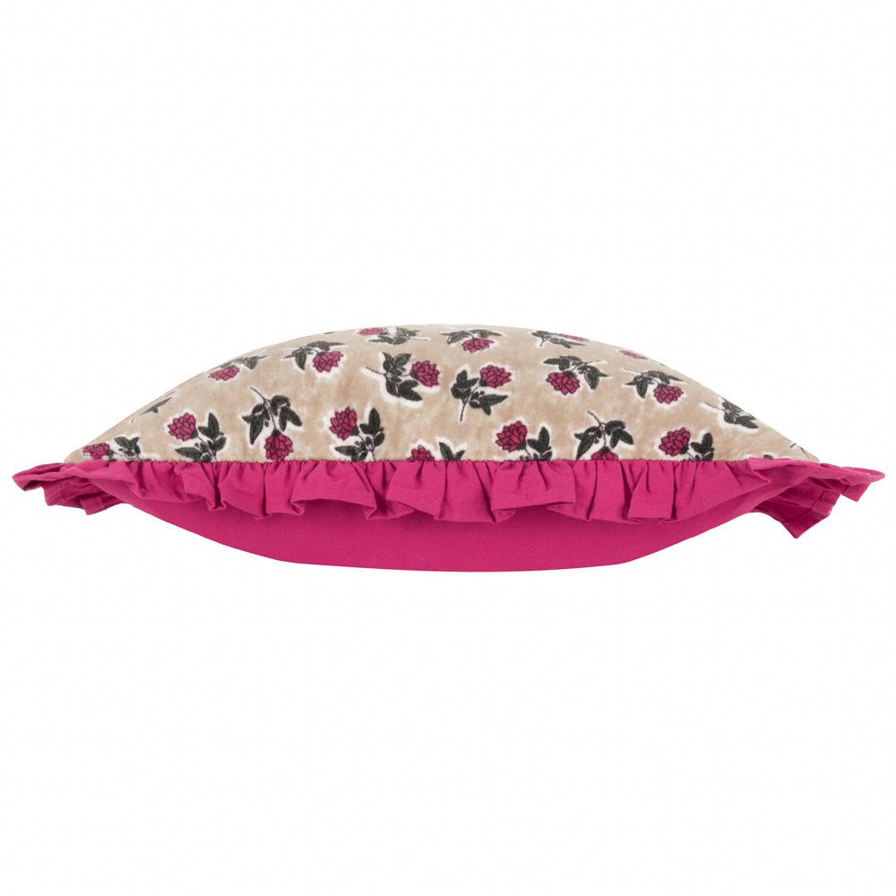 Kemble Printed Cushion Violet/Cerise