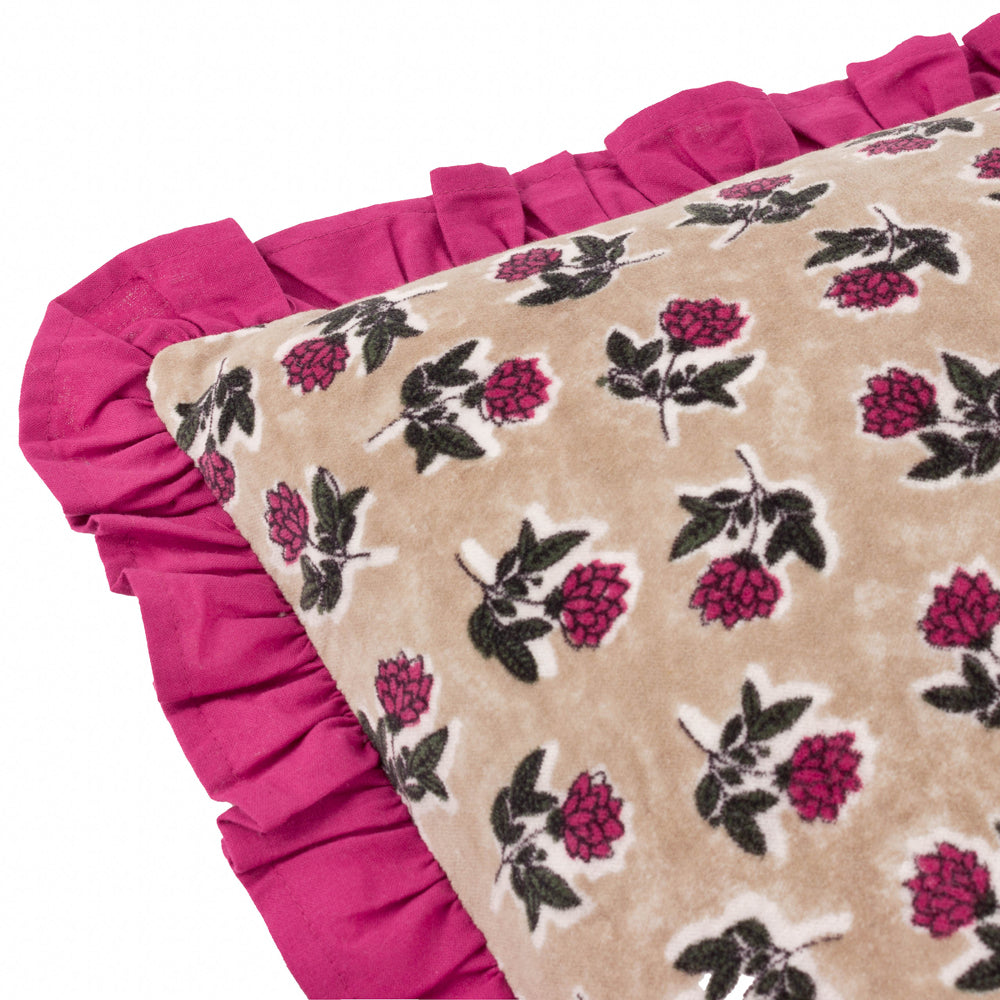 Kemble Printed Cushion Violet/Cerise