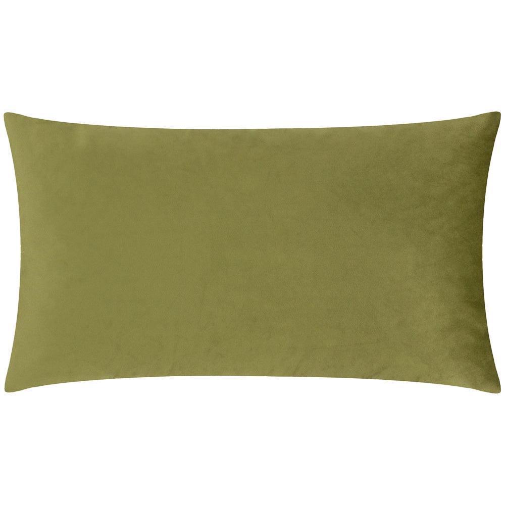 Kielder Forest Haldon Printed Velvet Cushion Khaki
