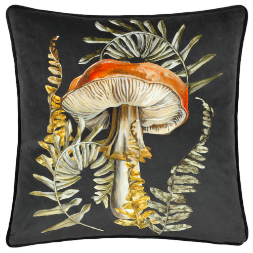 Woodland Black Cushions - Kielder Forest Hatfield Printed Cushion Cover Black Wylder