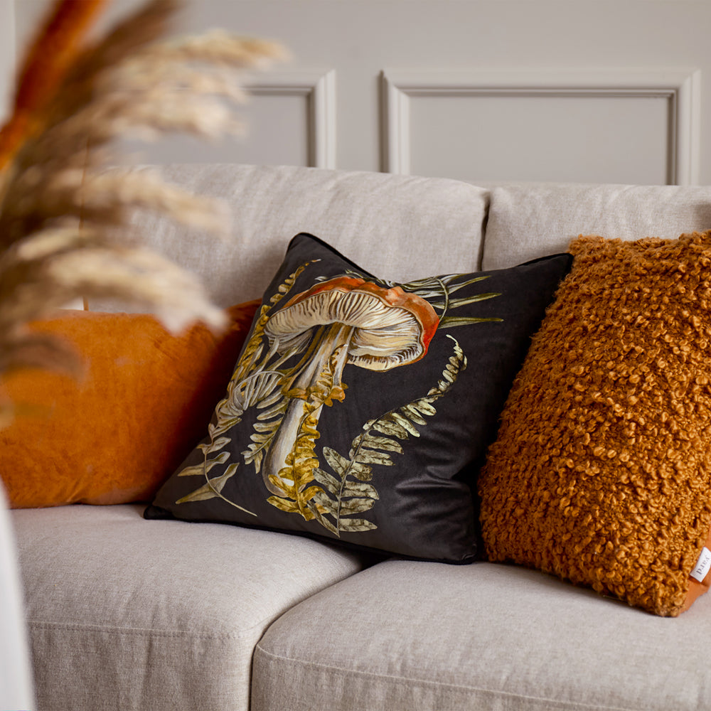 Kielder Forest Hatfield Printed Cushion Black