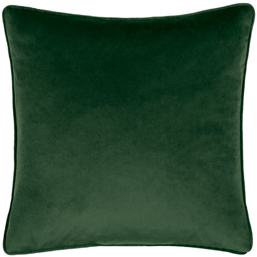 Woodland Green Cushions - Kielder Forest Printed Velvet Cushion Cover Kahki Wylder