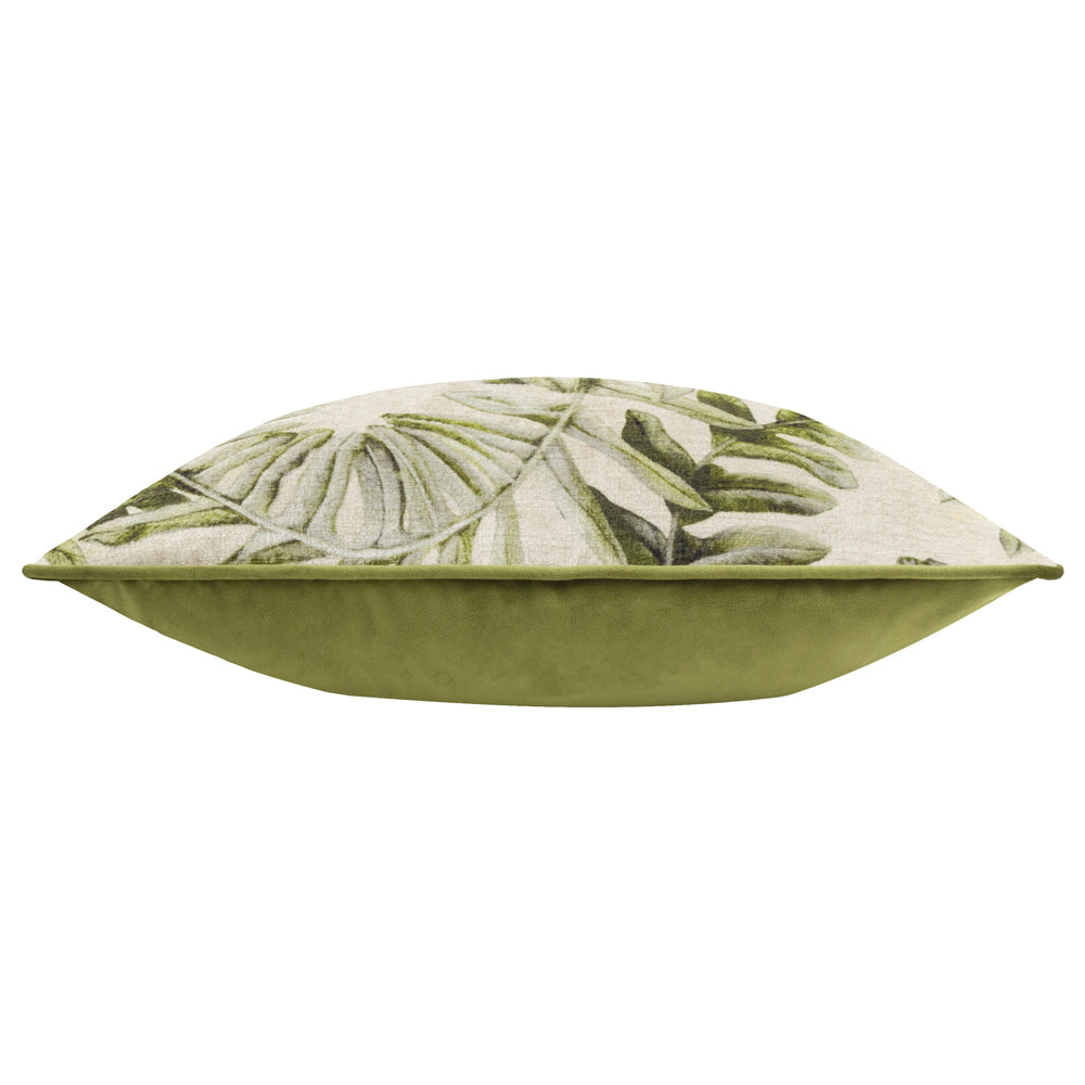 Kielder Forest Sherwood Printed Velvet Cushion Cream