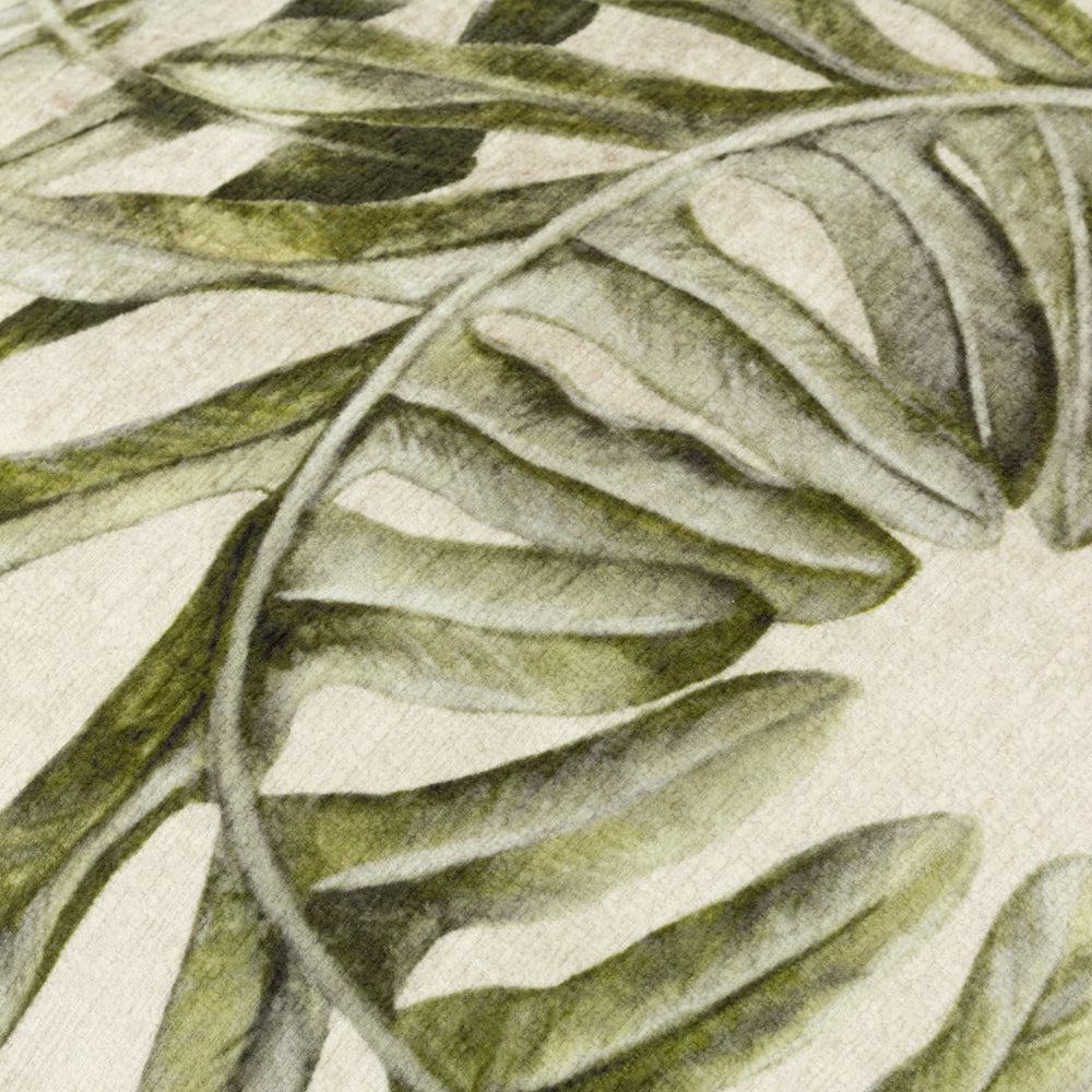 Kielder Forest Sherwood Printed Velvet Cushion Cream