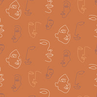 Abstract Red Wallpaper - Kindred  Wallpaper Sample Terracotta/Coral furn.