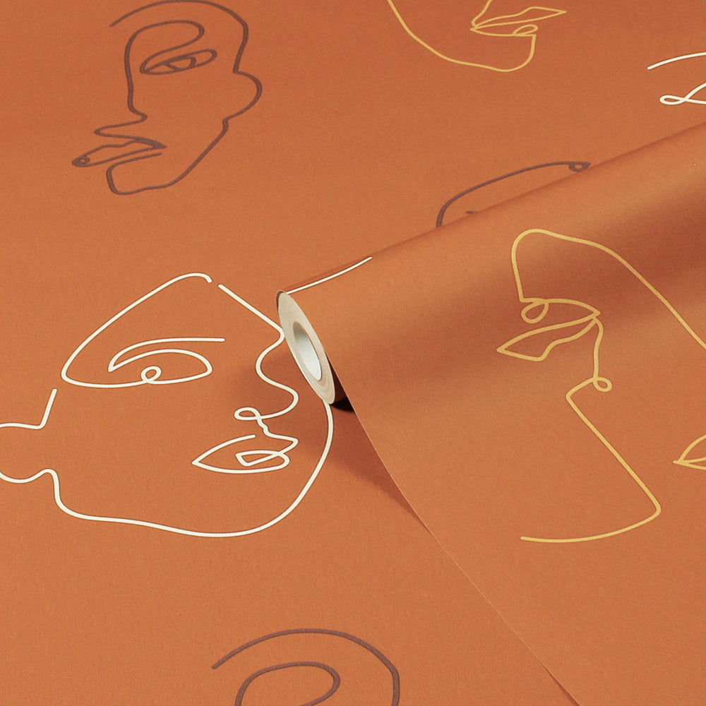 Kindred Wallpaper Terracotta/Coral