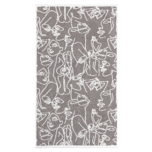 Abstract Grey Bathroom - Everybody Abstract Jacquard Towels Grey furn.