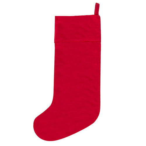 Ho Ho Ho Printed Velvet Xmas Stocking + Sack Red