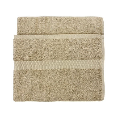 Plain Beige Bathroom - Loft Signature Combed Cotton Towels Oatmeal Yard