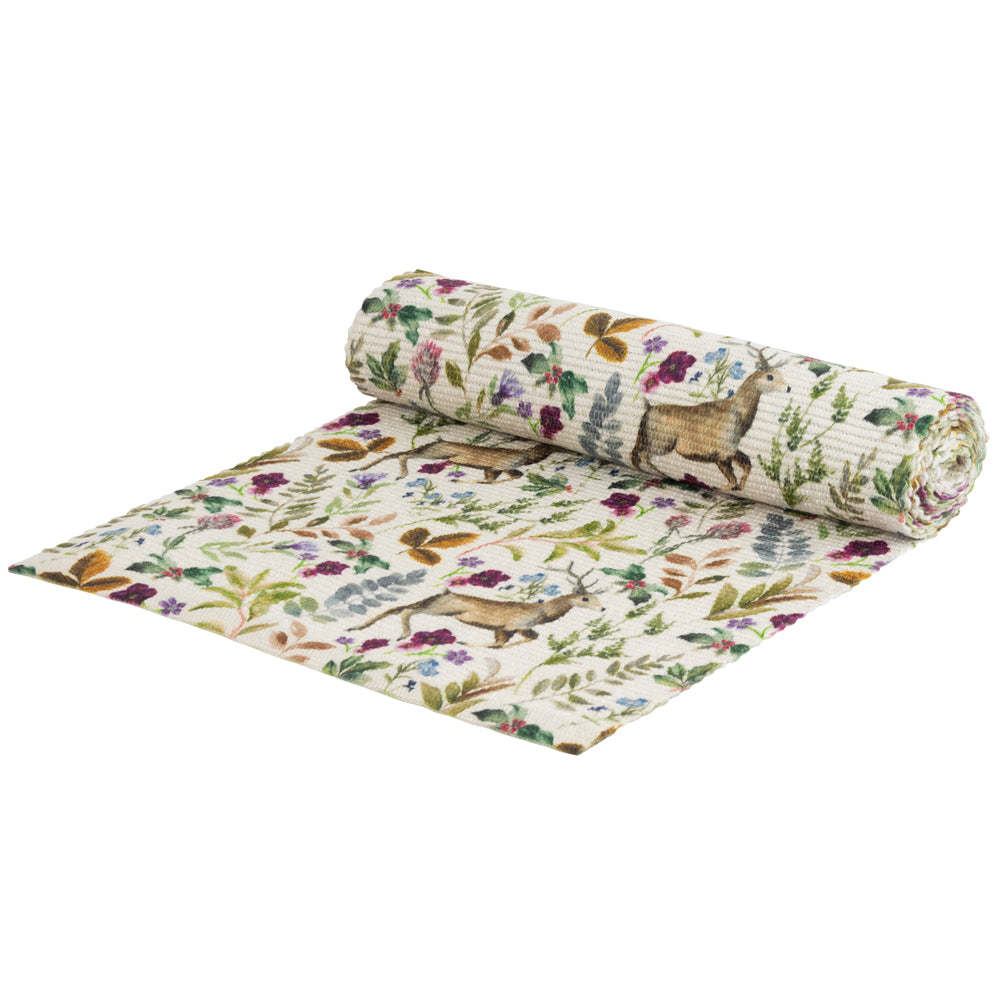 Reindeer Digitally Printed Table Runner + Placemat Berry