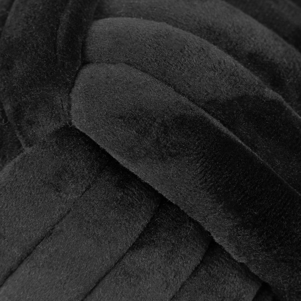 Knot Velvet Door Stop Black