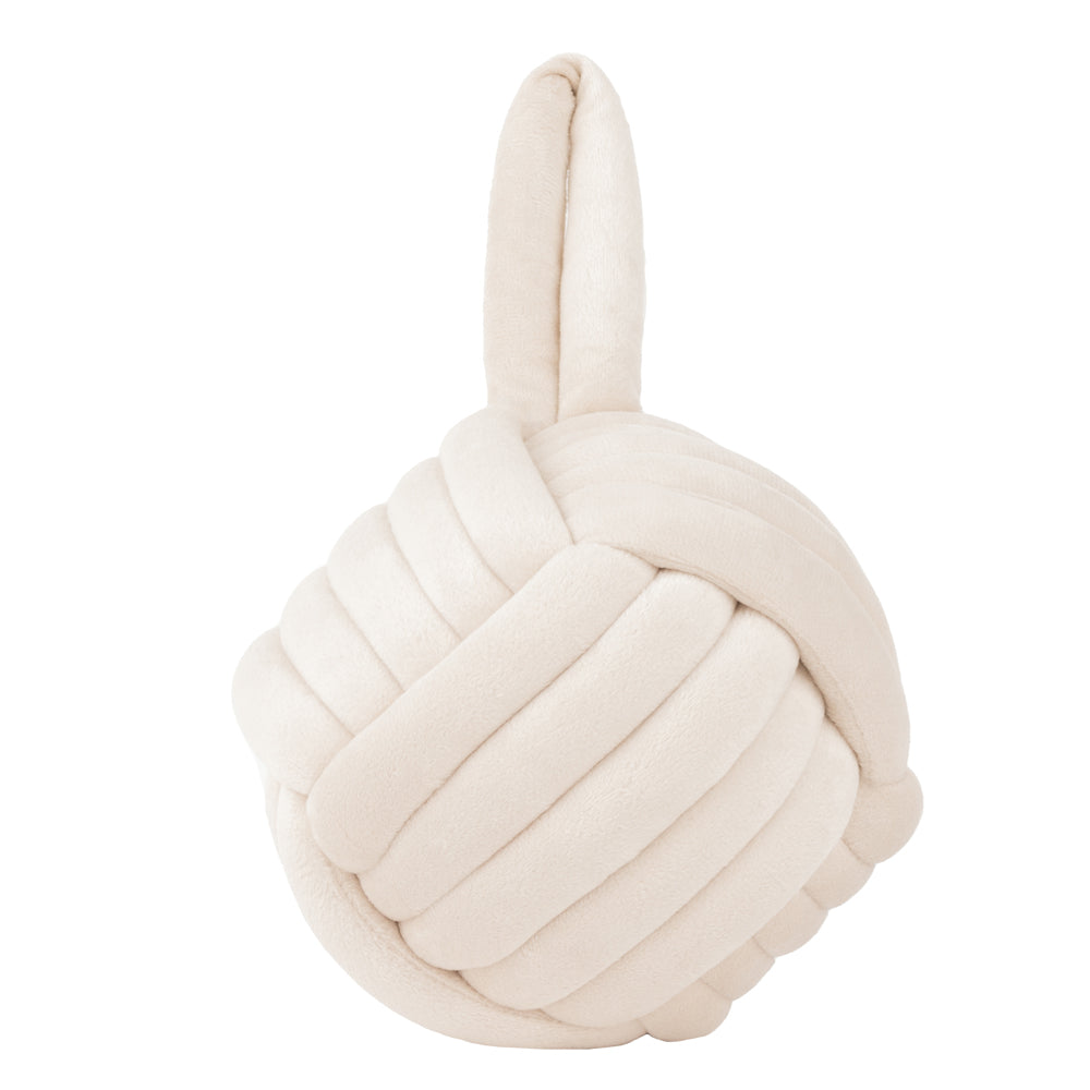 Plain Beige Accessories - Knot Velvet Door Stop Natural furn.