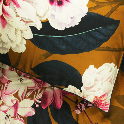Paoletti Kyoto Floral Pillowcase Pair in Gold