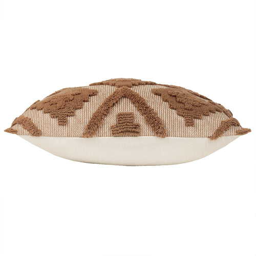 Geometric Brown Cushions - Lamar Tufted Diamond Cushion Cover Cinnamon furn.