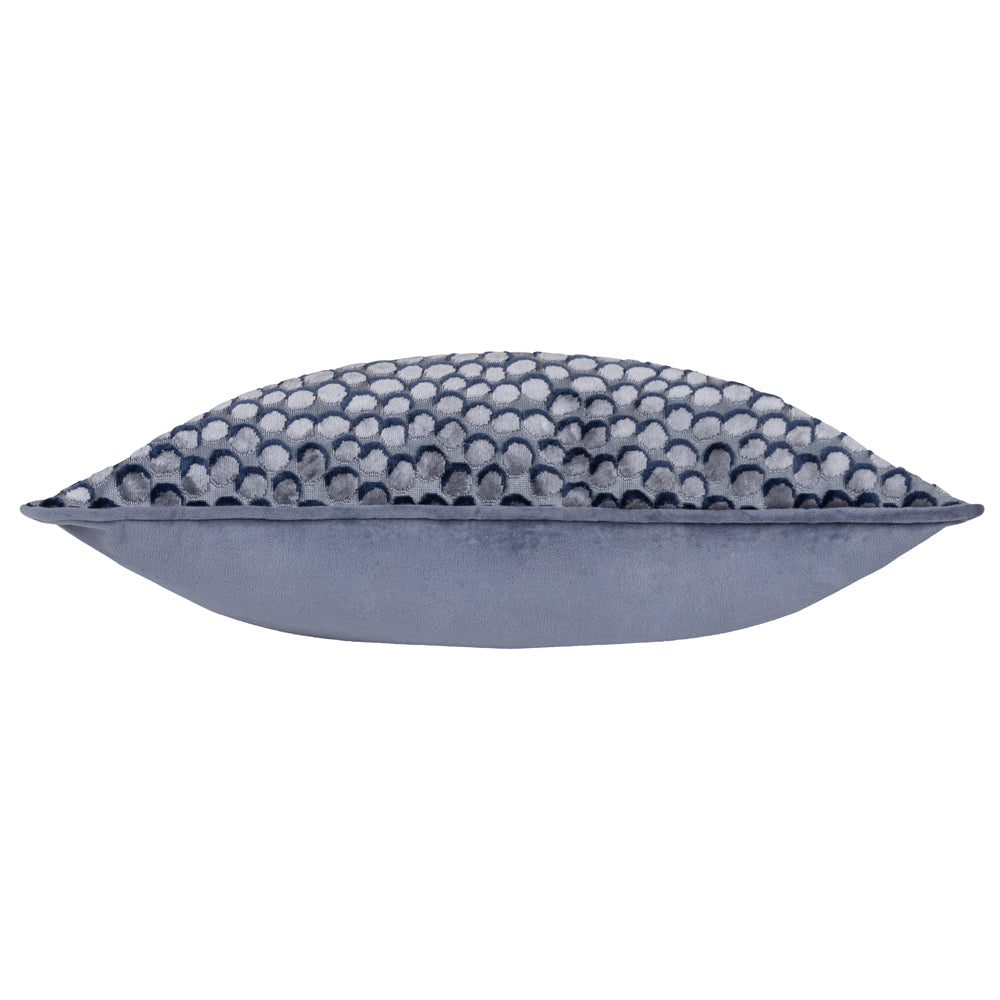 Lanzo Cut Velvet Piped Cushion Dusk