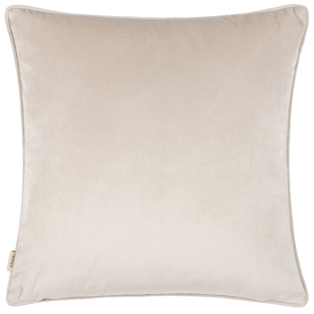 Lanzo Cut Velvet Piped Cushion Moonbeam