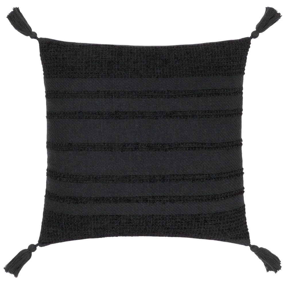 Larch Woven Cushion Black