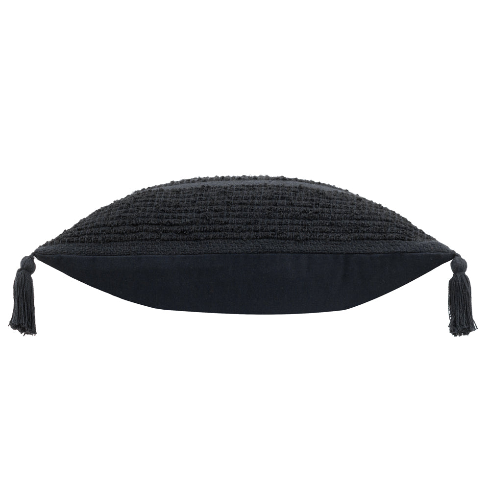 Larch Woven Cushion Black