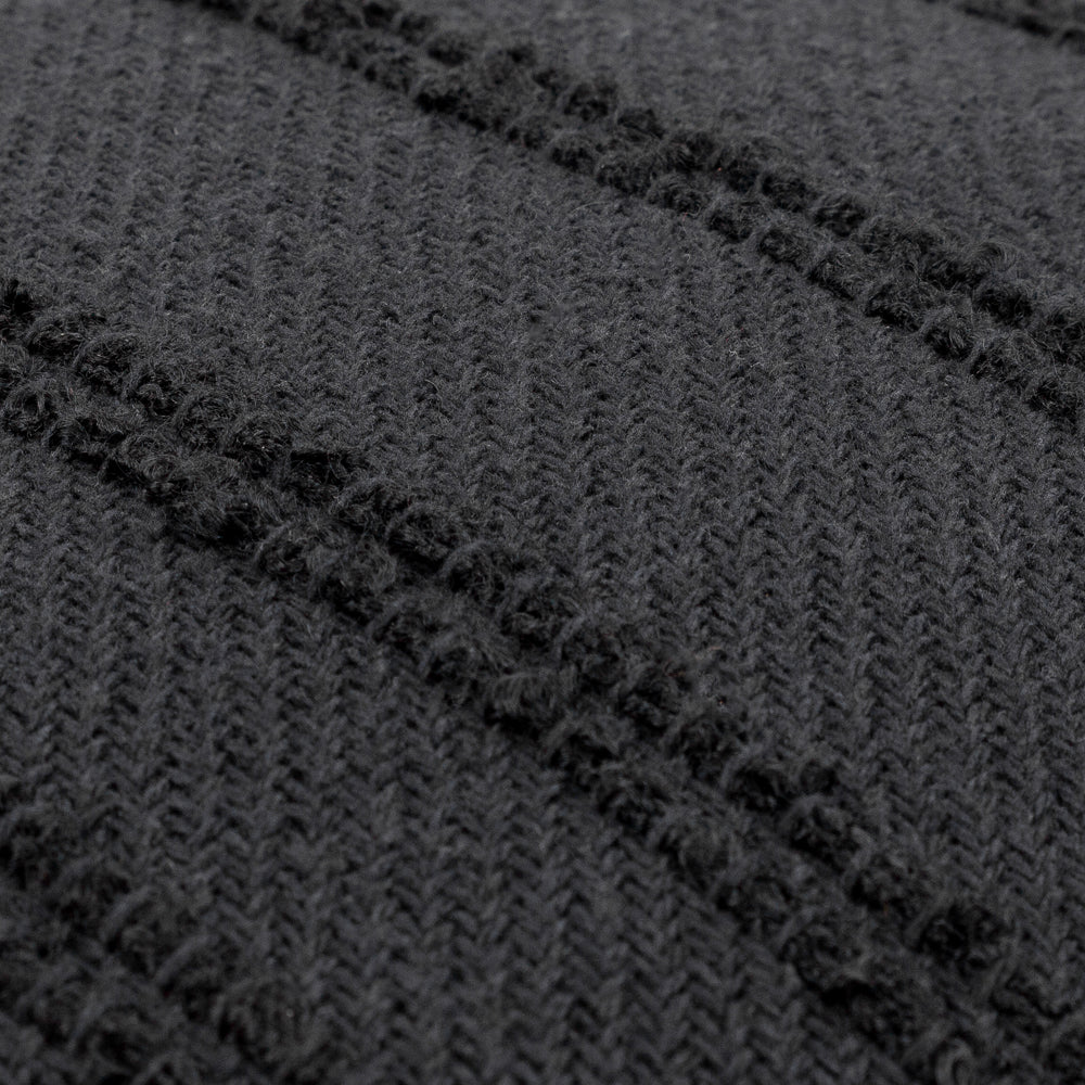 Larch Woven Cushion Black