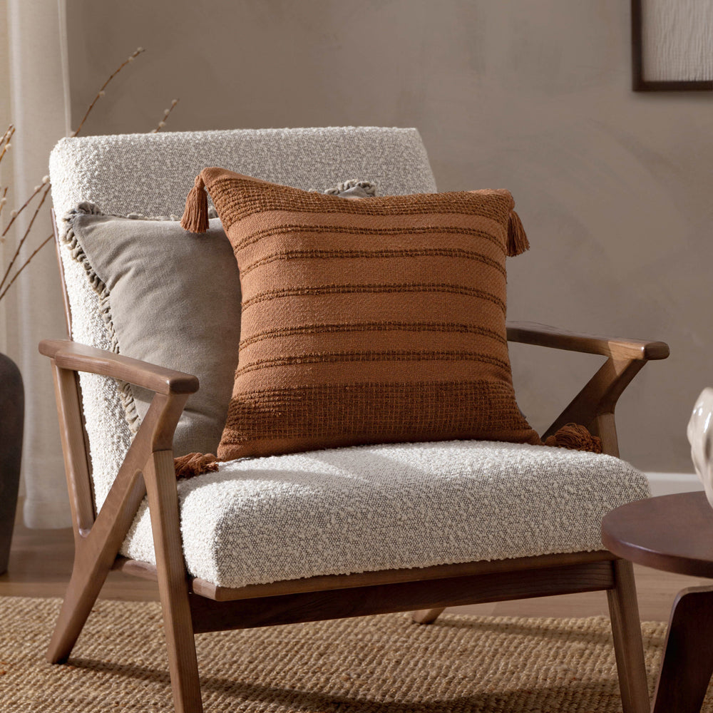 Larch Woven Cushion Ginger