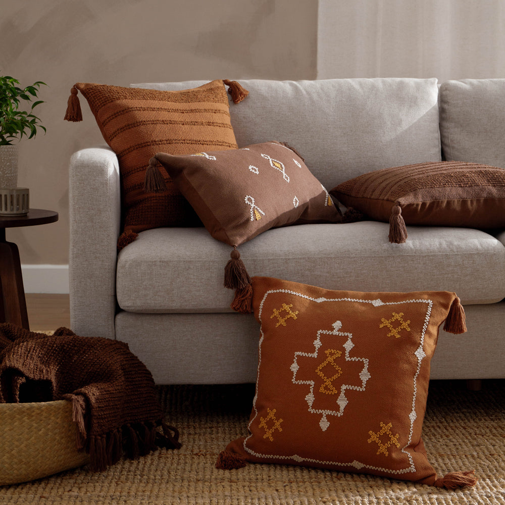Larch Woven Cushion Ginger
