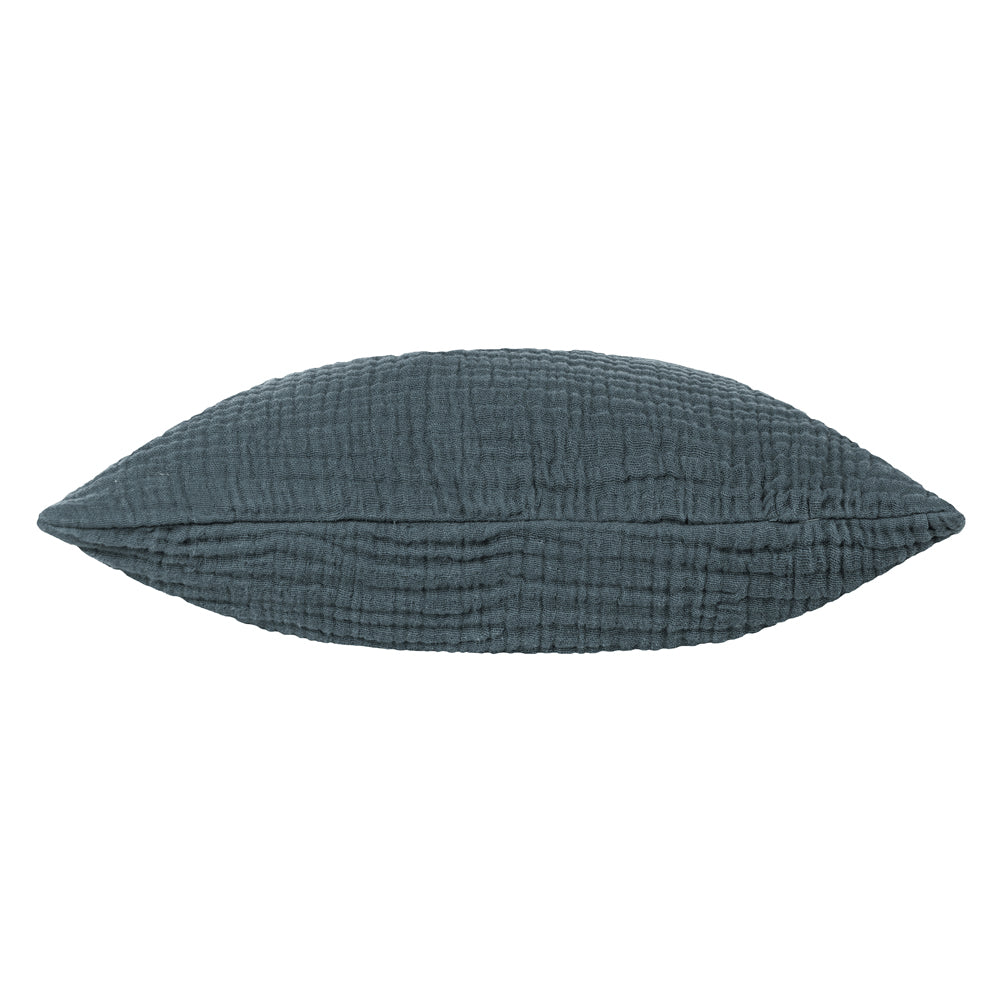 Lark Muslin Crinkle Cotton Cushion Dusk