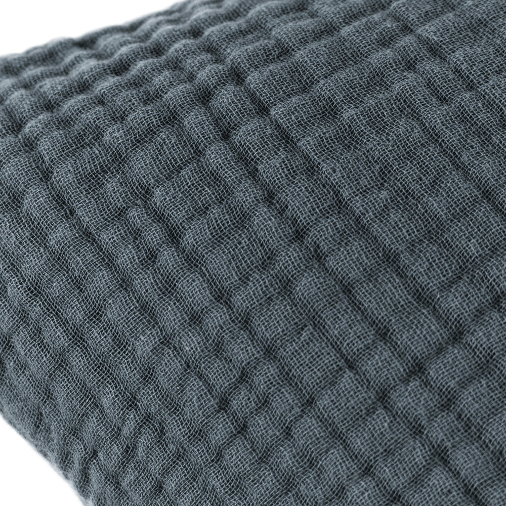 Lark Muslin Crinkle Cotton Cushion Dusk