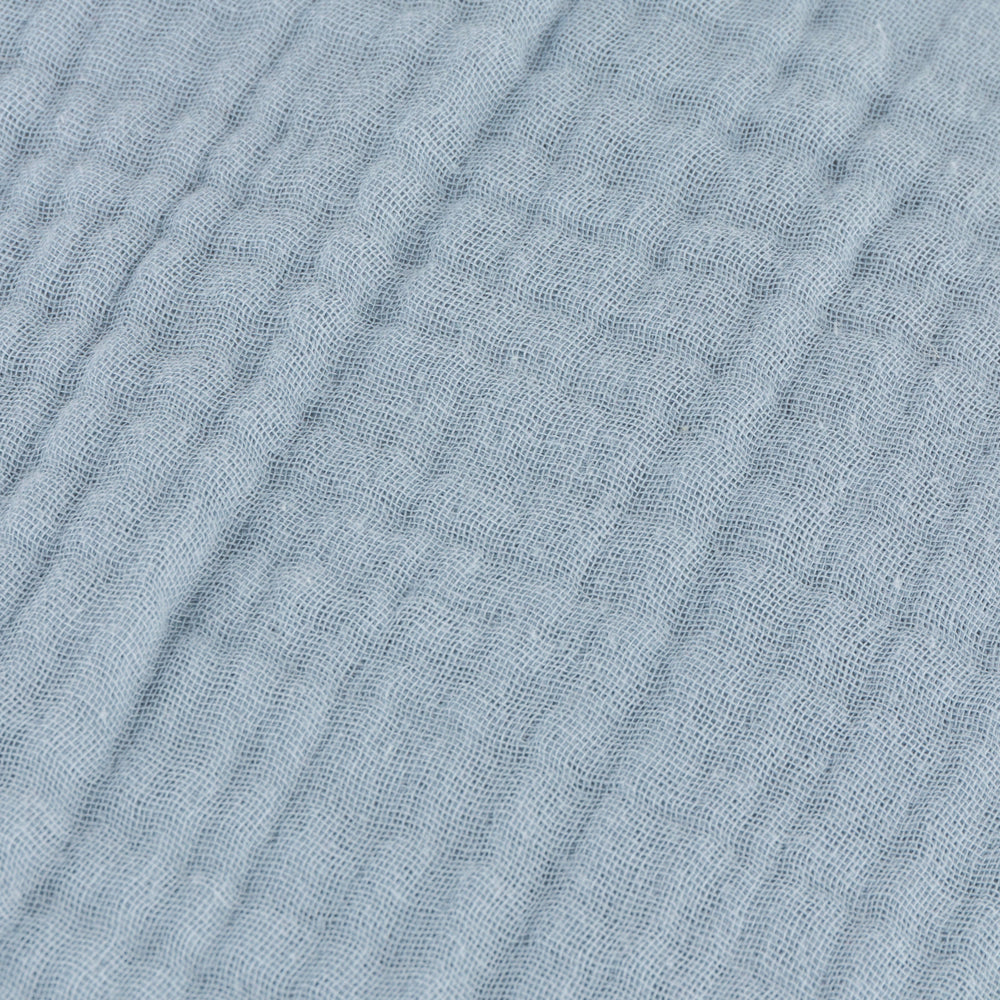 Lark Muslin Cotton Cushion Mineral Blue