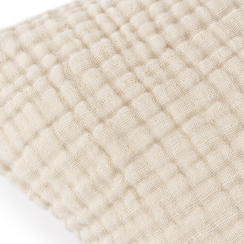 Plain Beige Cushions - Lark Muslin Crinkle Cotton Cushion Cover Natural Yard