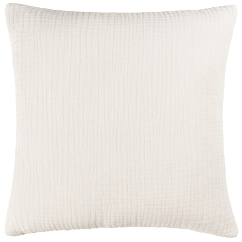 Plain White Cushions - Lark Muslin Crinkle Cotton Cushion Cover White Yard
