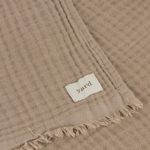 Lark Muslin Cotton Throw Mole