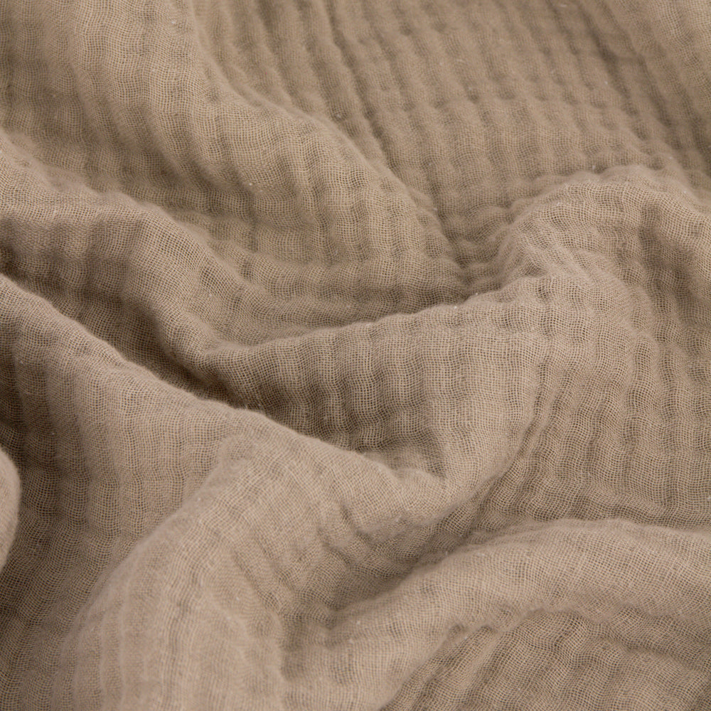 Lark Muslin Cotton Throw Mole