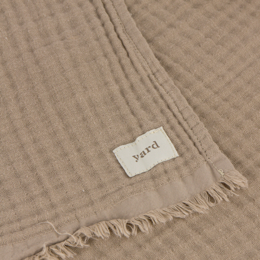 Lark Oversized Muslin Cotton Throw Mole