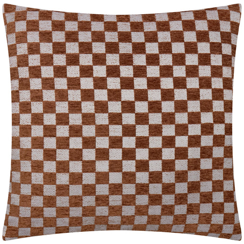 Larro Chenille Checkerboard Cushion Copper