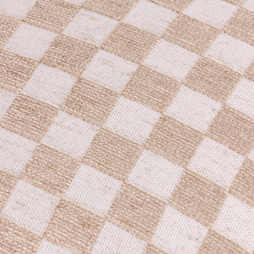 Larro Chenille Checkerboard Cushion Natural