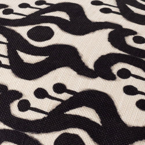 Geometric Black Cushions - Laucala Ikat Bohemian Cushion Cover Black Wylder Tropics