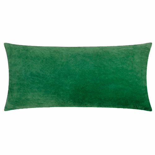 Geometric Green Cushions - Laurel Embroidered Velvet Cushion Cover Cerise/Jade Paoletti - Seventy Three