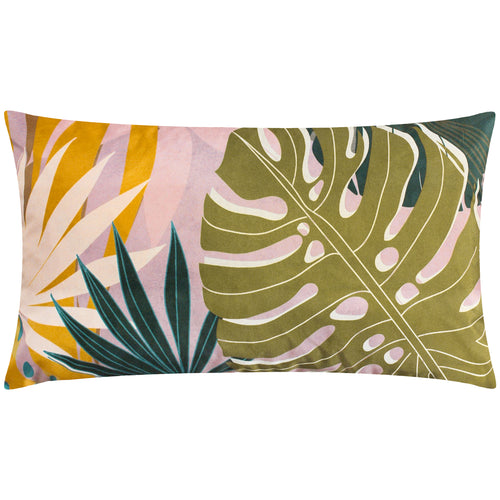 Jungle Pink Cushions - Leafy Rectangular Outdoor Cushion Cover Blush furn.