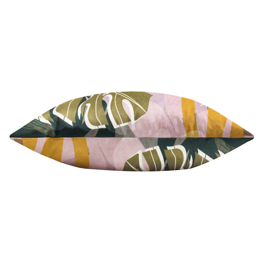 Leafy Rectangular Outdoor Cushion Blush