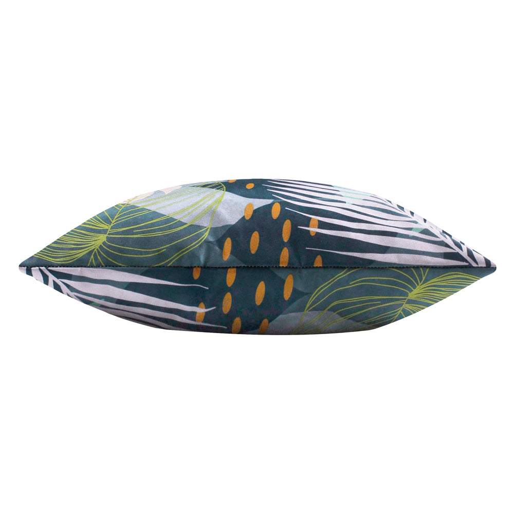 Leafy Outdoor Cushion Teal