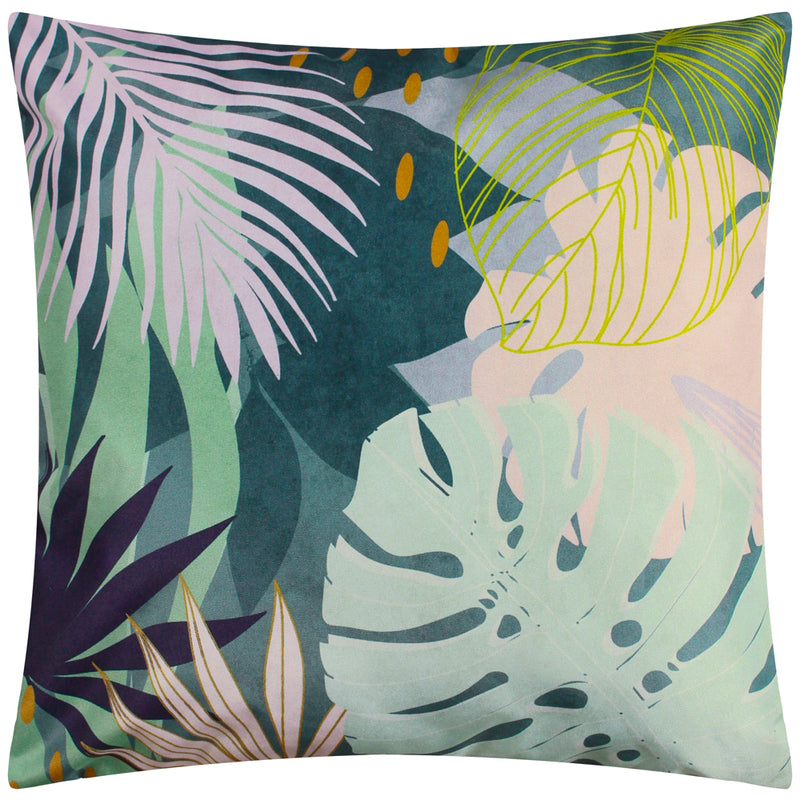 furn. Leafy Outdoor Cushion Cover in Teal