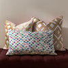 Paoletti Ledbury Cushion Cover in Lime/Pink