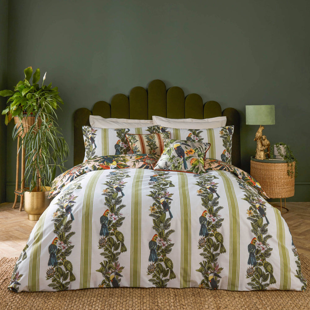 Leilani Printed Floral Duvet Cover Set Multicolour