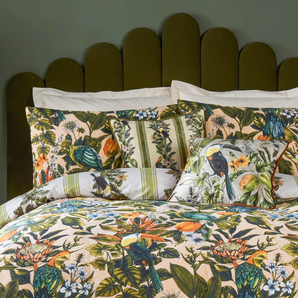 Leilani Printed Floral Duvet Cover Set Multicolour