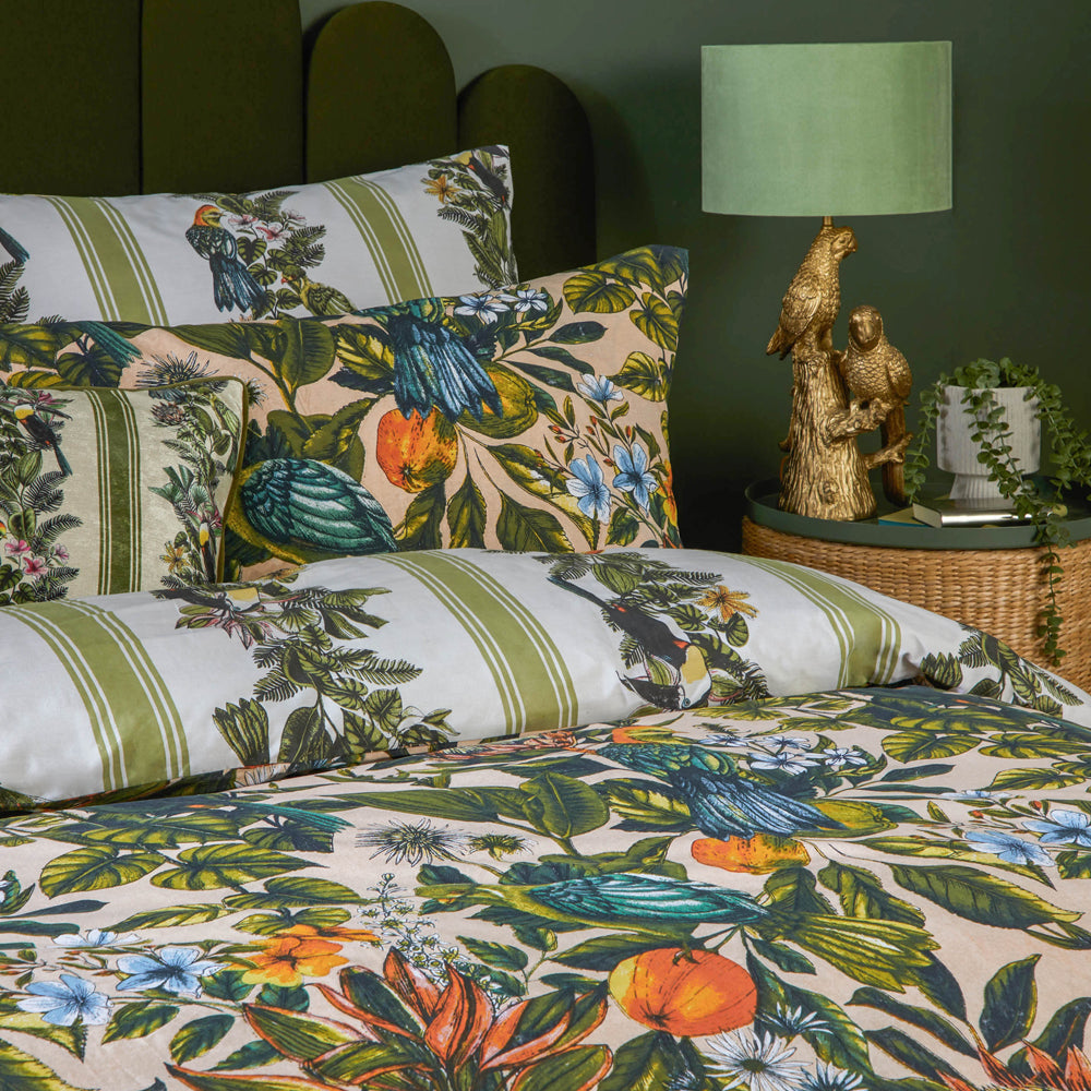 Leilani Printed Floral Duvet Cover Set Multicolour